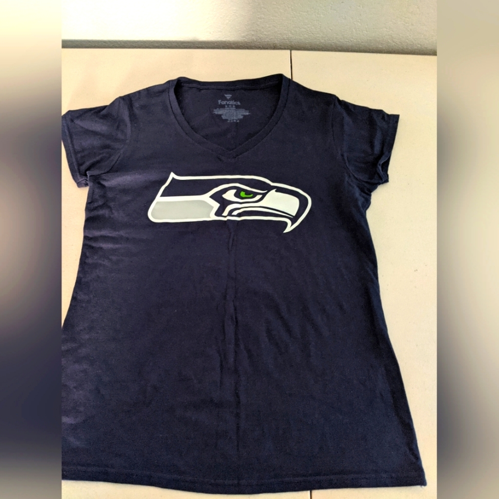 Women's NFL Seattle Seahawks Tshirt Top Athletic Team Apparel Fans Game Day